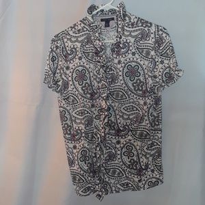 NWOT Tommy Hilfiger Paisley button-down shirt